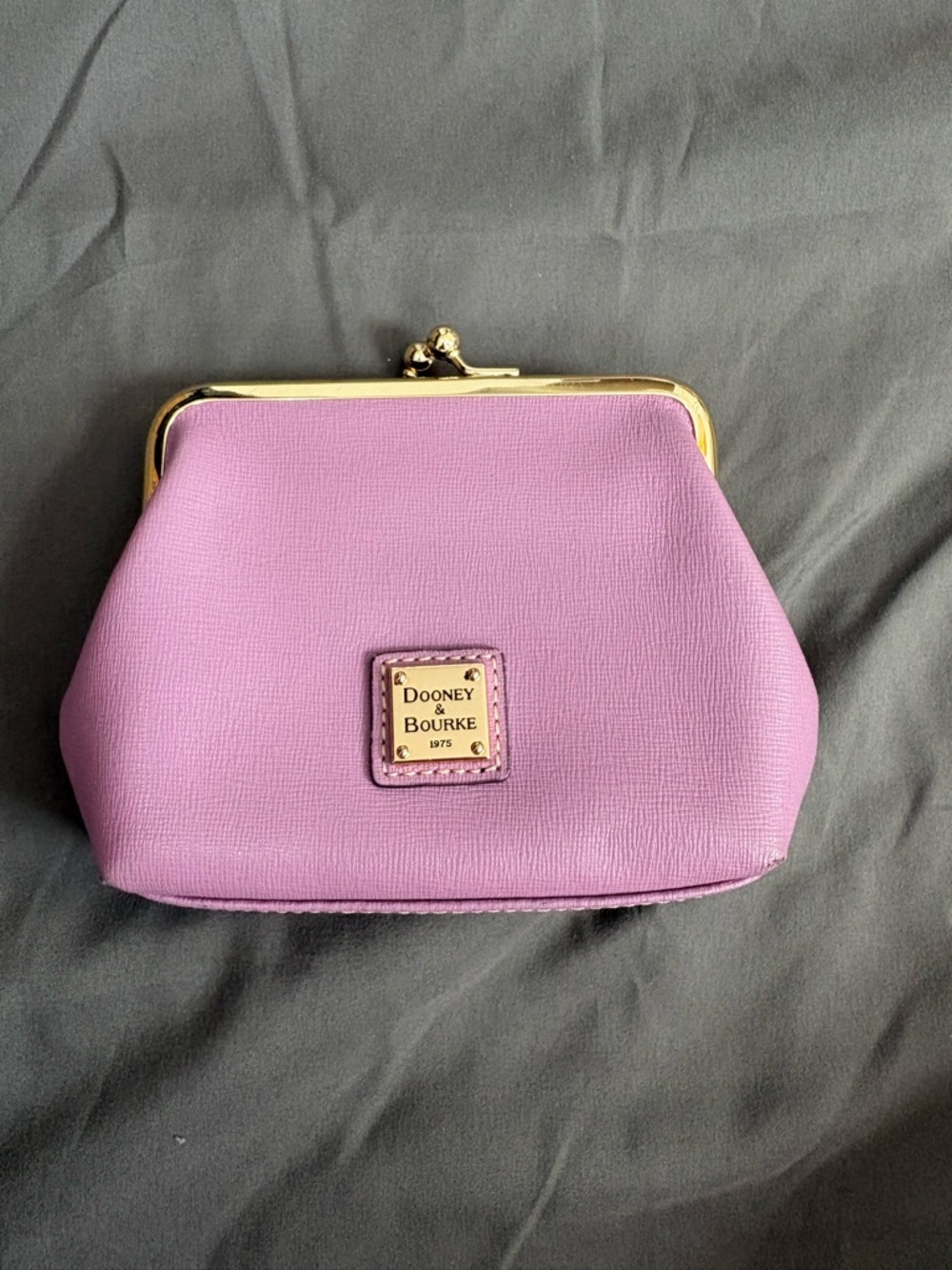 Dooney & Bourke Lavender Kiss-Lock Wallet or Cosmetic Pouch